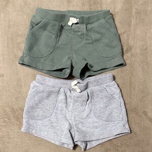 Little Planet Green and Gray Shorts Set
